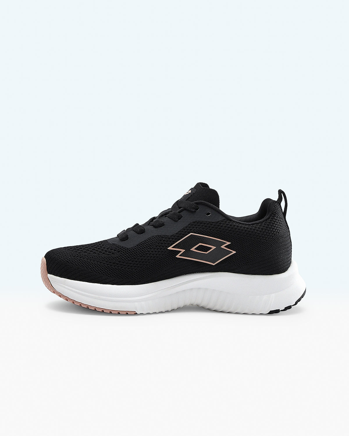 Women Lotto Atleta Knit - Black Beauty-Dusty Pink-Star White Running Shoes5