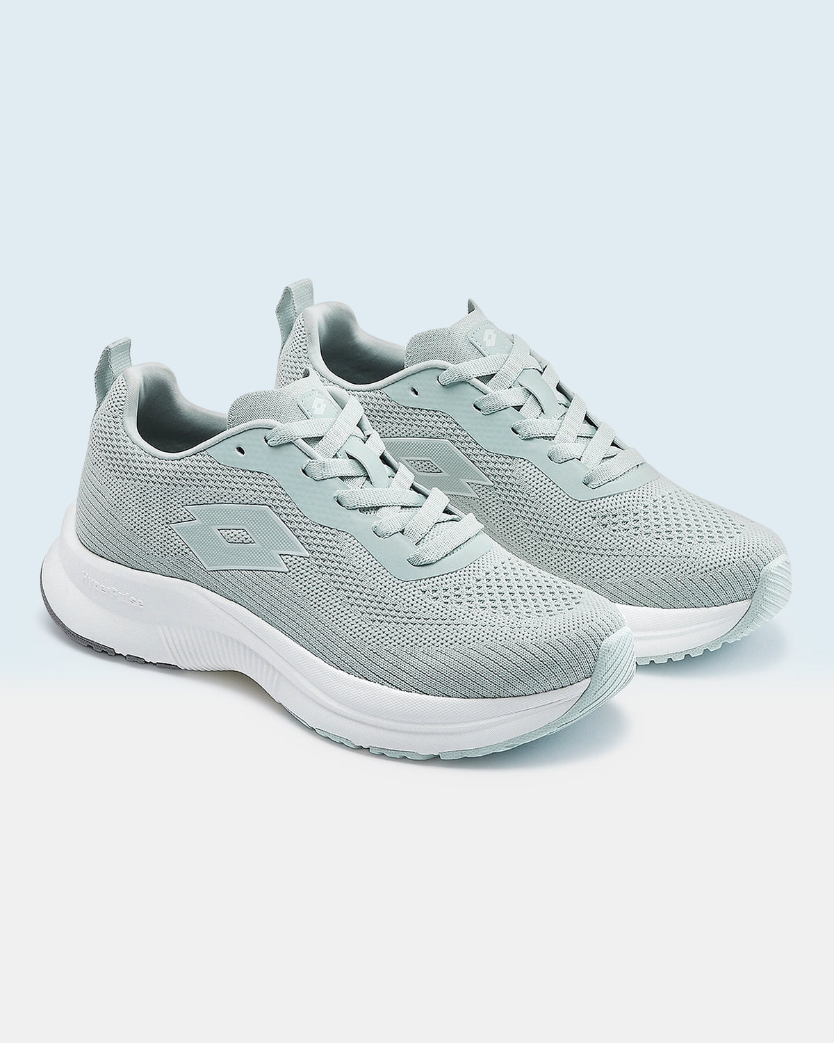 Women Lotto Atleta Knit - Misty Blue-Star White Running Shoes2