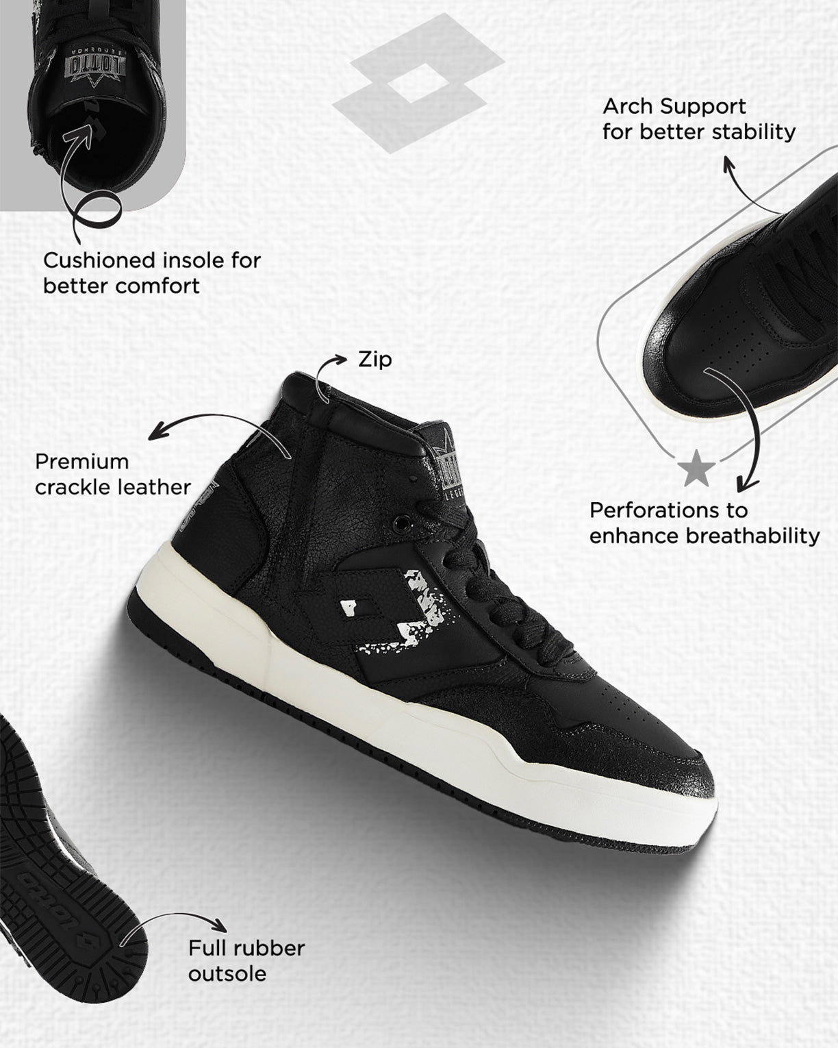 Hoop Star OG High - Black Beauty-Star White