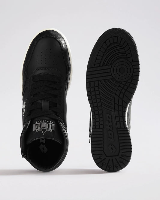 Women's Lotto Hoop Star OG High - Black Beauty-Star White