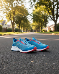 Men Lotto Atleta Pro+ - Mykonos Blue-Poppy Red-Star White Running Shoes