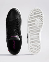 Women Lotto Autograph Nxt - Black Beauty-Fuchsia Red Metallic Sneakers 1