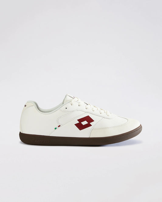 Men's Lotto Mavin Court - Star White-Pompeian Red