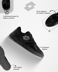 Men Lotto Hoop Star Urbano - Black Beauty-Castle Rock Sneakers 1