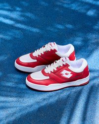 Men Lotto Hoop Star Urbano - Pompeian Red-Star White Sneakers