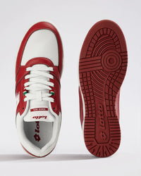 Men Lotto Hoop Star Urbano - Pompeian Red-Star White Sneakers 1