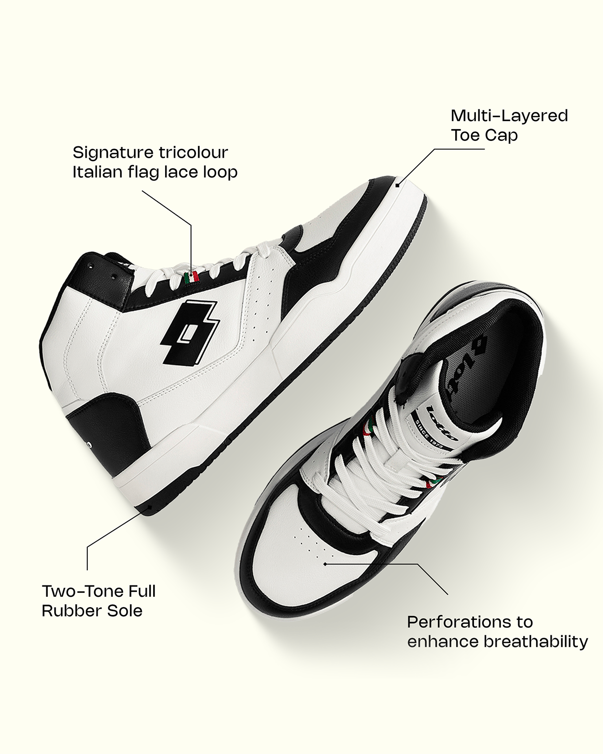 Hoop Star Urbano High - White-Black Beauty
