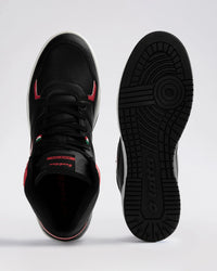 Men Lotto Hoop Star Urbano High - Black Beauty-Rococco Red Sneakers 1