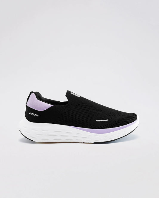 Women's Lotto Aerostep Slip on - Black Beauty-Gardenia-Purple Heather