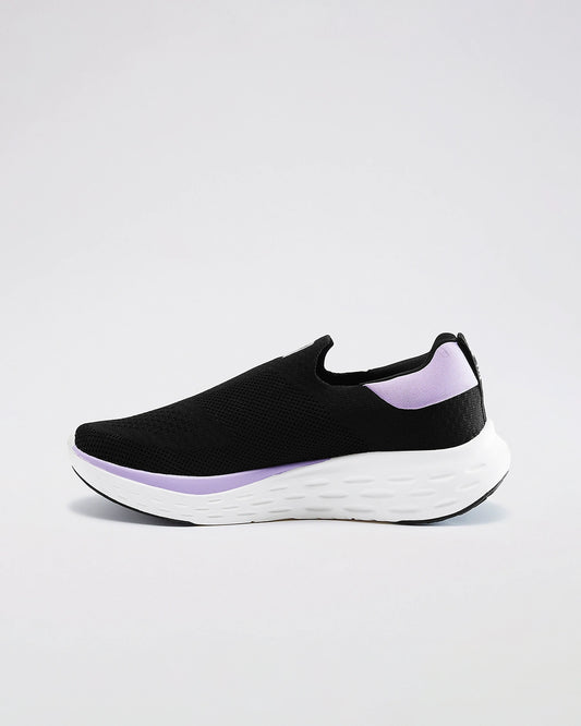 Women's Lotto Aerostep Slip on - Black Beauty-Gardenia-Purple Heather