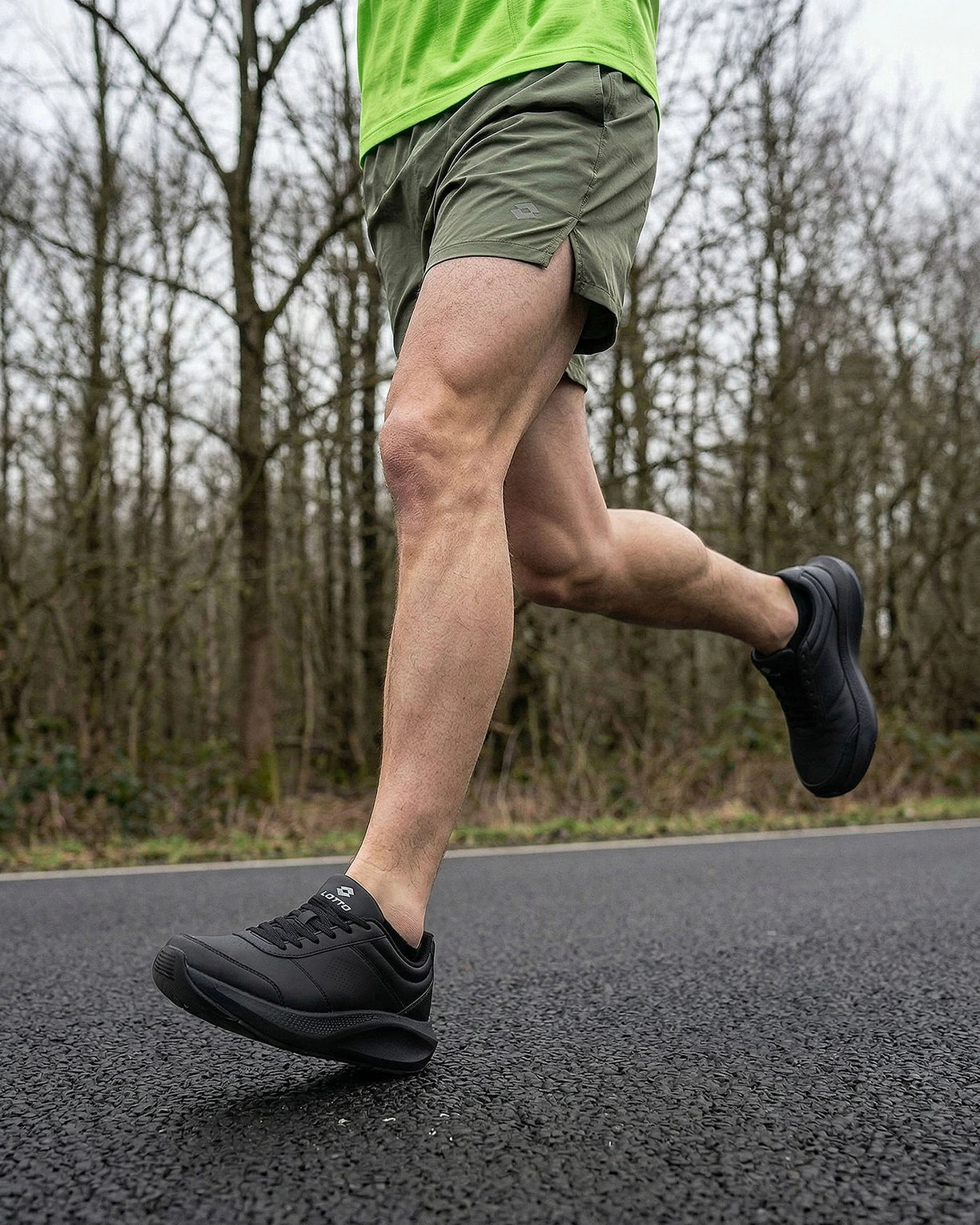 Men Lotto Urban Rsh - Black Beauty-Sharkskin Running Shoes4