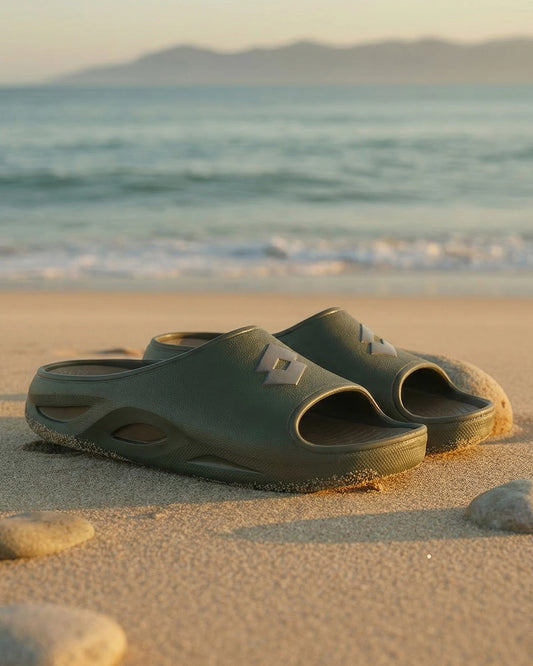 Men's Lotto Esotica Slide - Rifle Green-Fossil