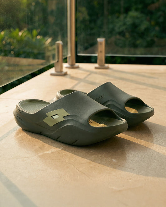Men's Lotto Recupero Slide - Rifle Green