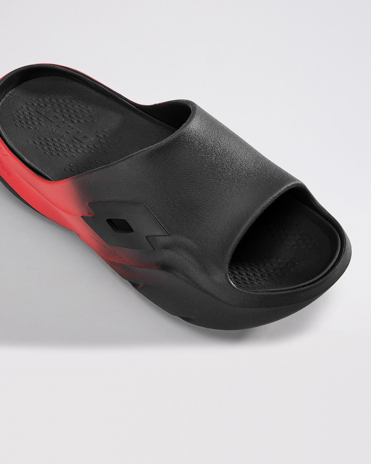 Men Lotto Recupero Slide - Black Beauty - Fiery Red Slides2