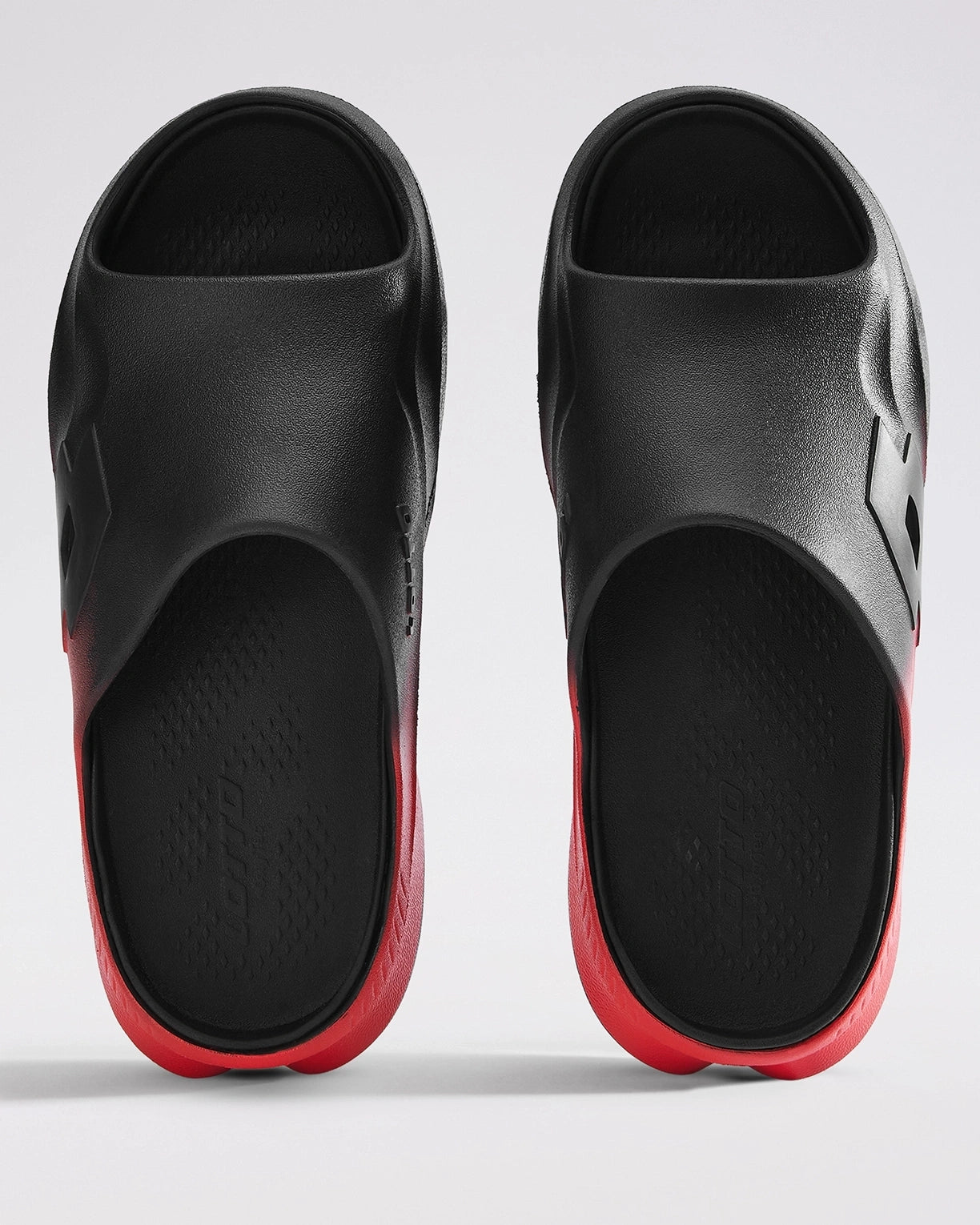 Men Lotto Recupero Slide - Black Beauty - Fiery Red Slides3