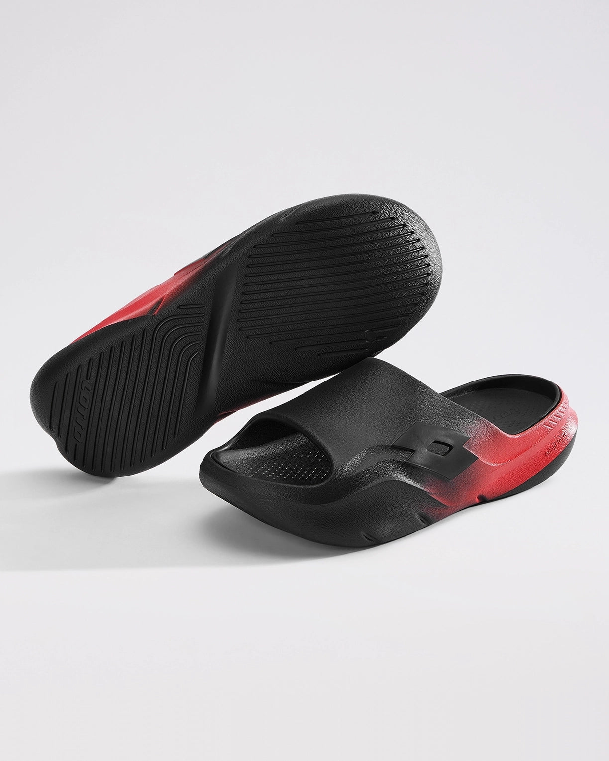 Men Lotto Recupero Slide - Black Beauty - Fiery Red Slides4