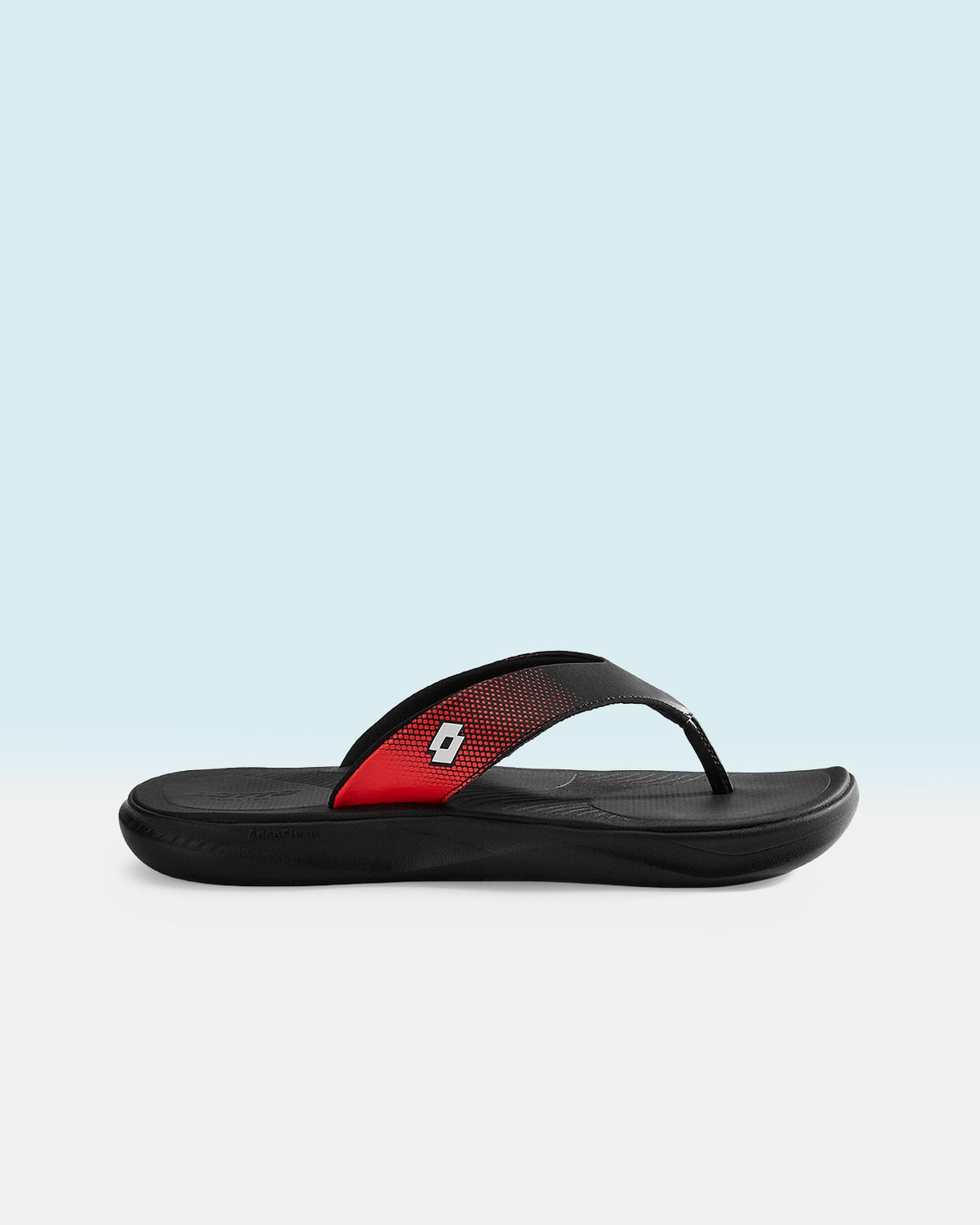 Men Lotto Groove Stack - Black Beauty-Fiery Red Slippers1