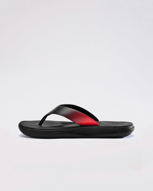 Men Lotto Groove Stack - Black Beauty-Fiery Red Slippers 1