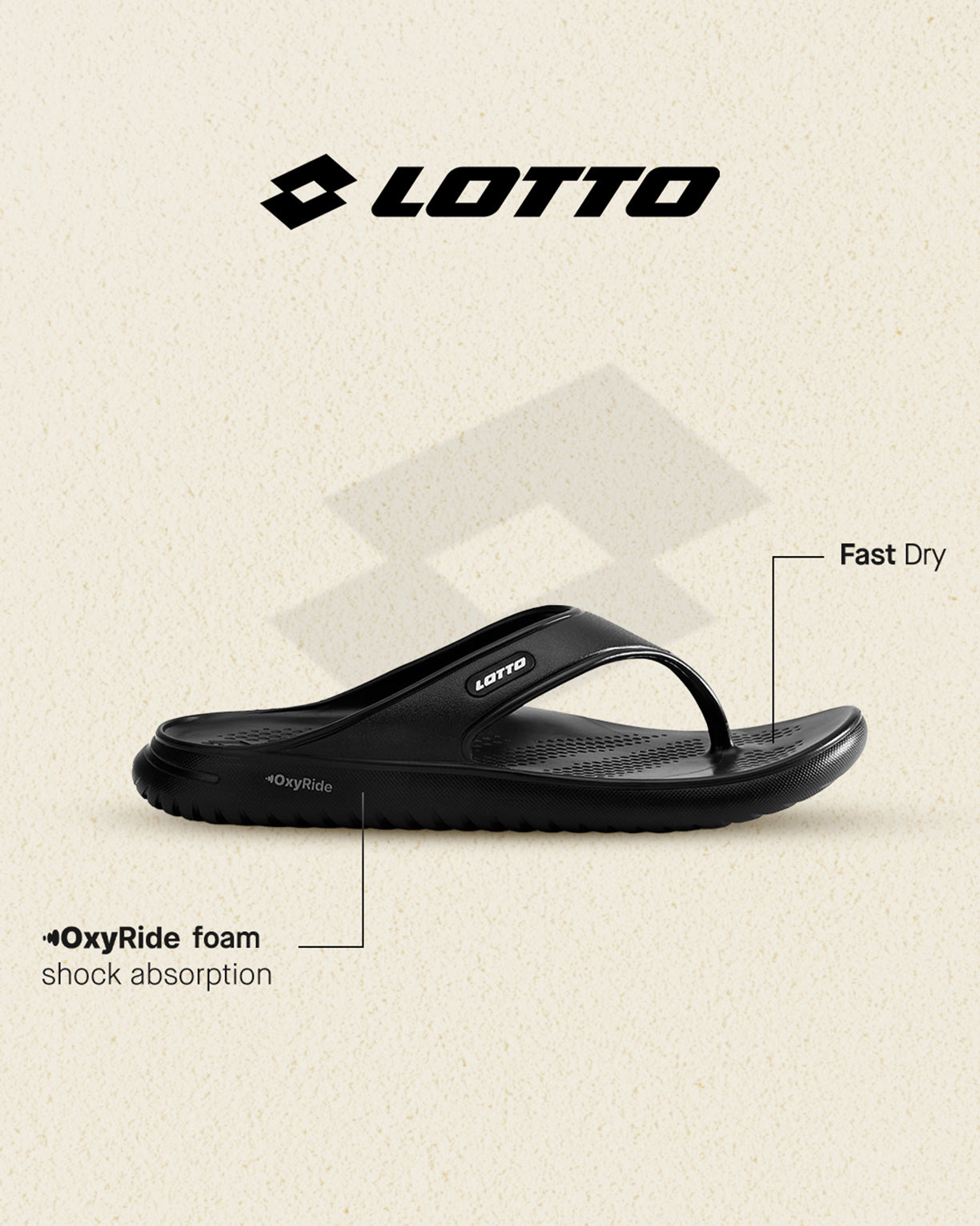Men Lotto Momentum - Black Beauty Slippers6