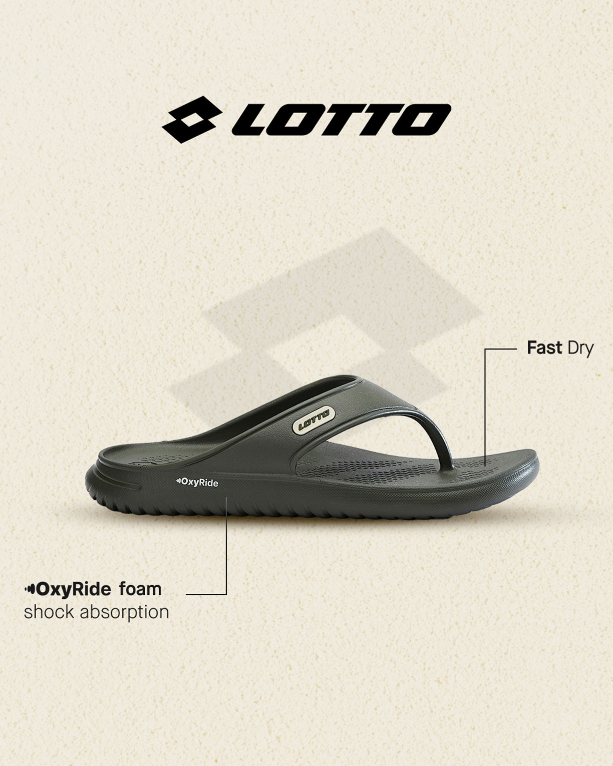 Men Lotto Momentum - Rifle Green Slippers7