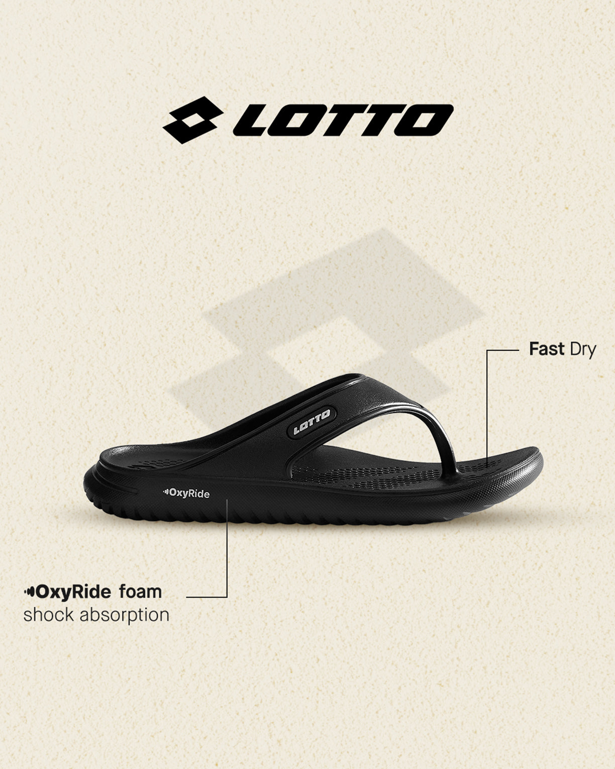 Women Lotto Momentum - Black Beauty Slippers6