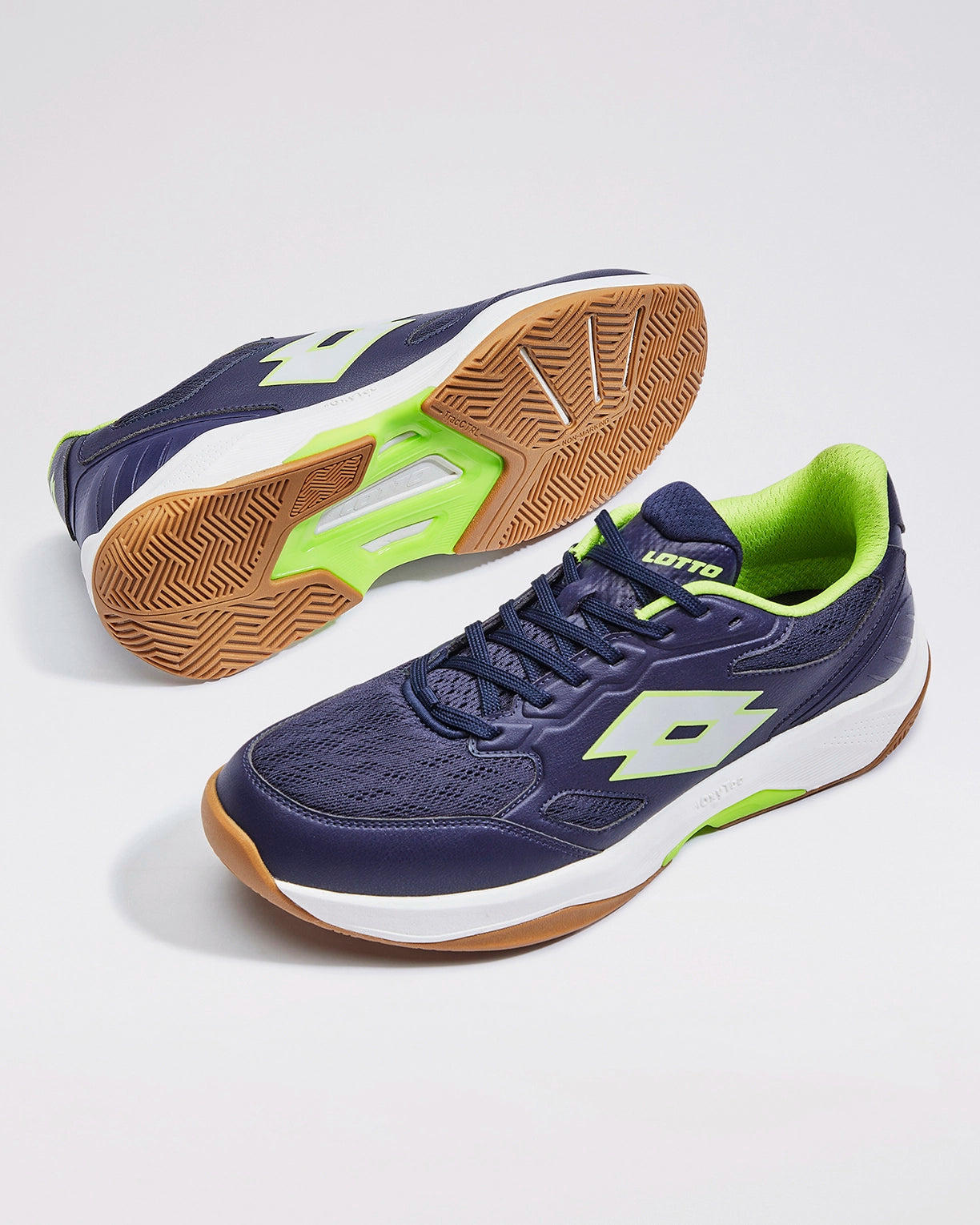 Men Lotto Triumph - Peacoat-Lime Punch Badminton Shoes4