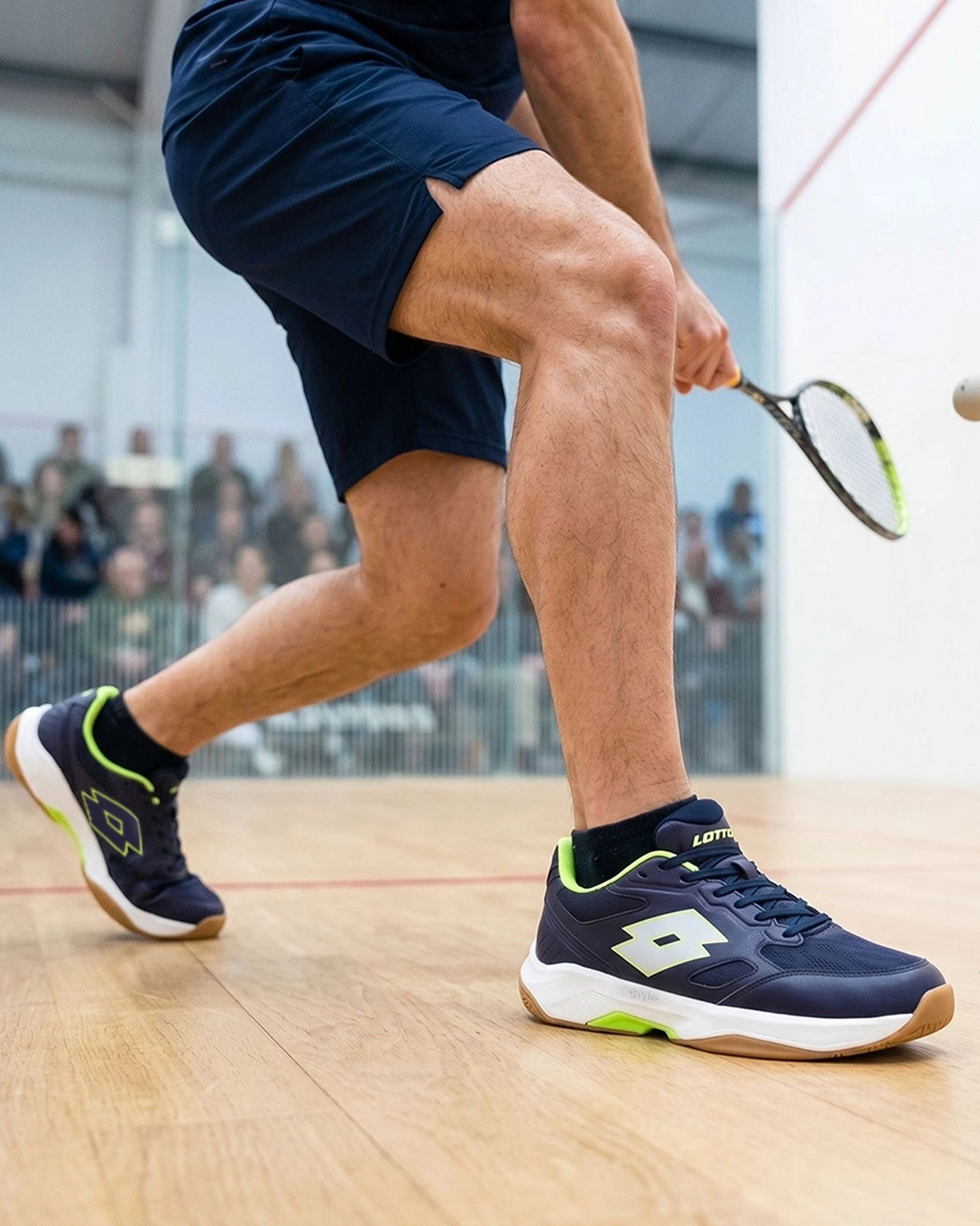 Men Lotto Triumph - Peacoat-Lime Punch Badminton Shoes6