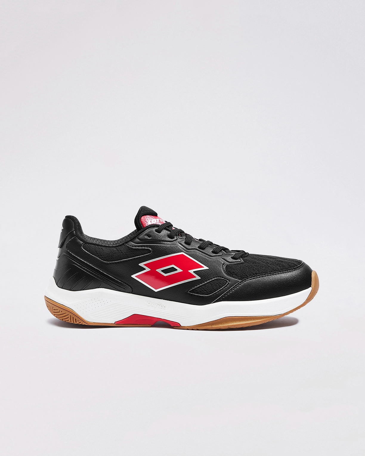 Men Lotto Triumph - Black Beauty-Haute Red Badminton Shoes1
