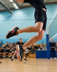 Men Lotto Triumph - Black Beauty-Haute Red Badminton Shoes 1