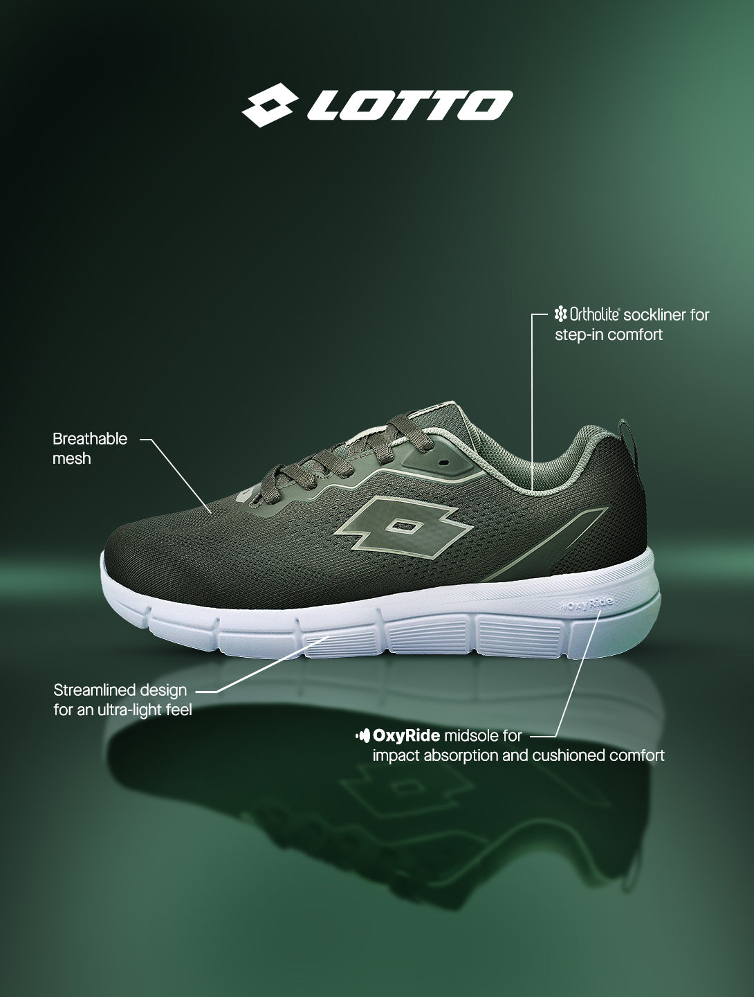 Men Lotto PulseTrek - Forest Night Walking Shoes7