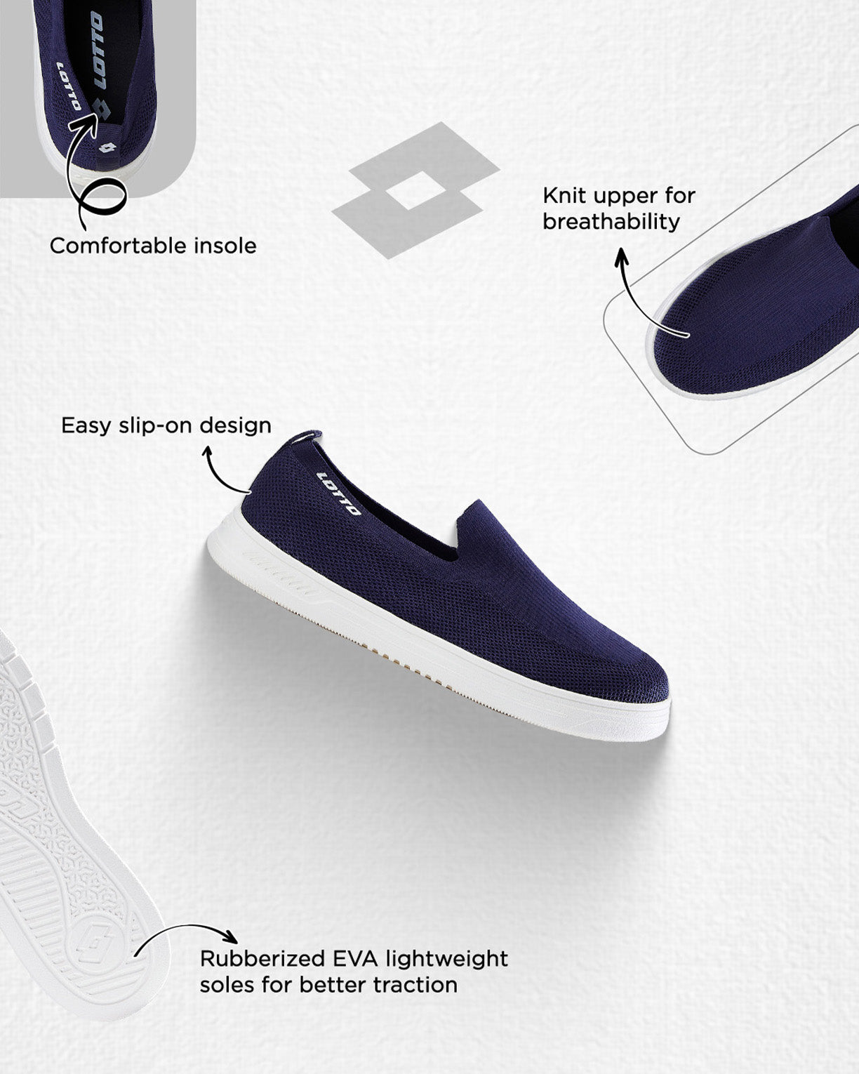 Strada Slip on  - Peacoat-Gardenia