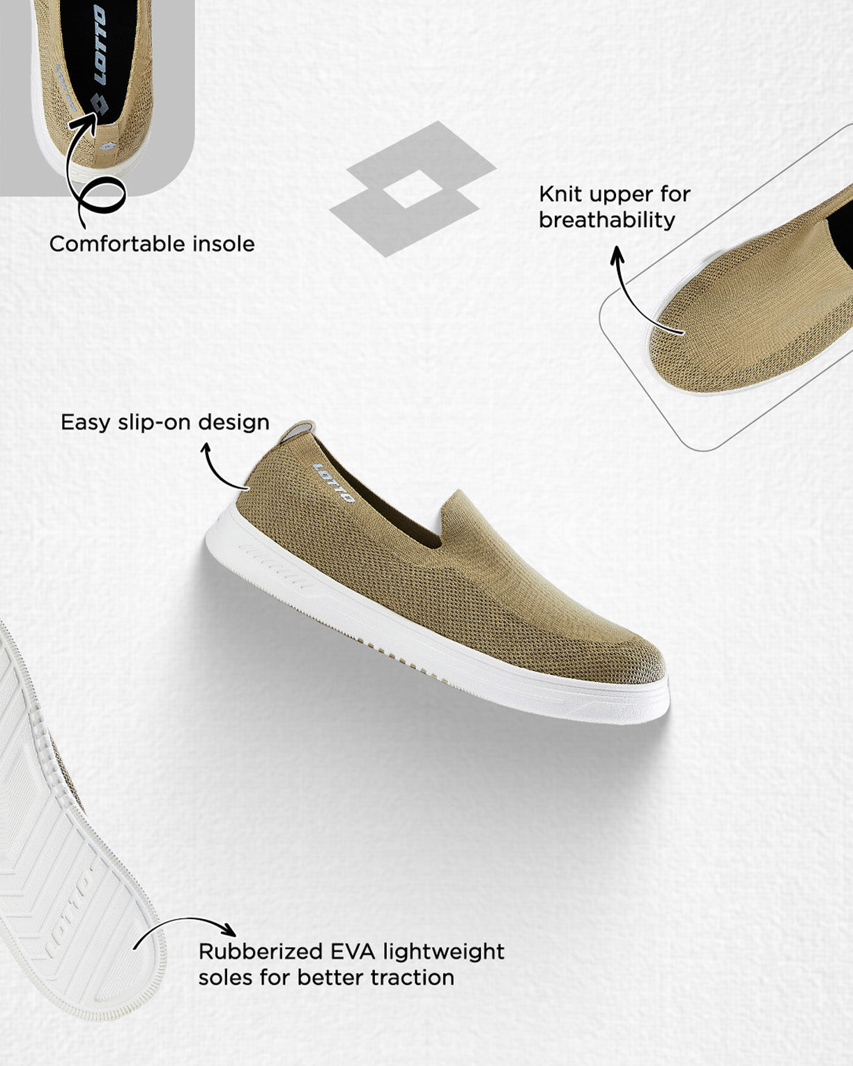 Strada Slip on  - Taos Taupe-Gardenia