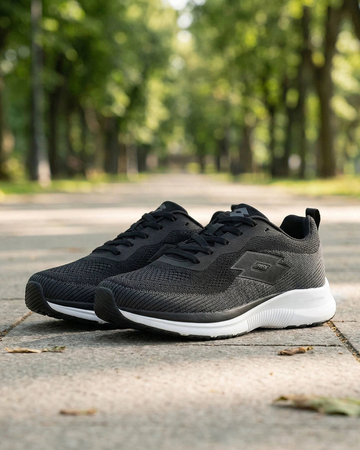 Men Lotto Atleta Shift - Black Beauty-Star White Running Shoes0