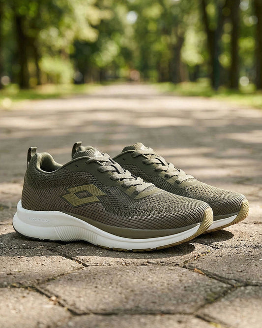 Men Lotto Atleta Shift - Grape Leaf-Star White Running Shoes