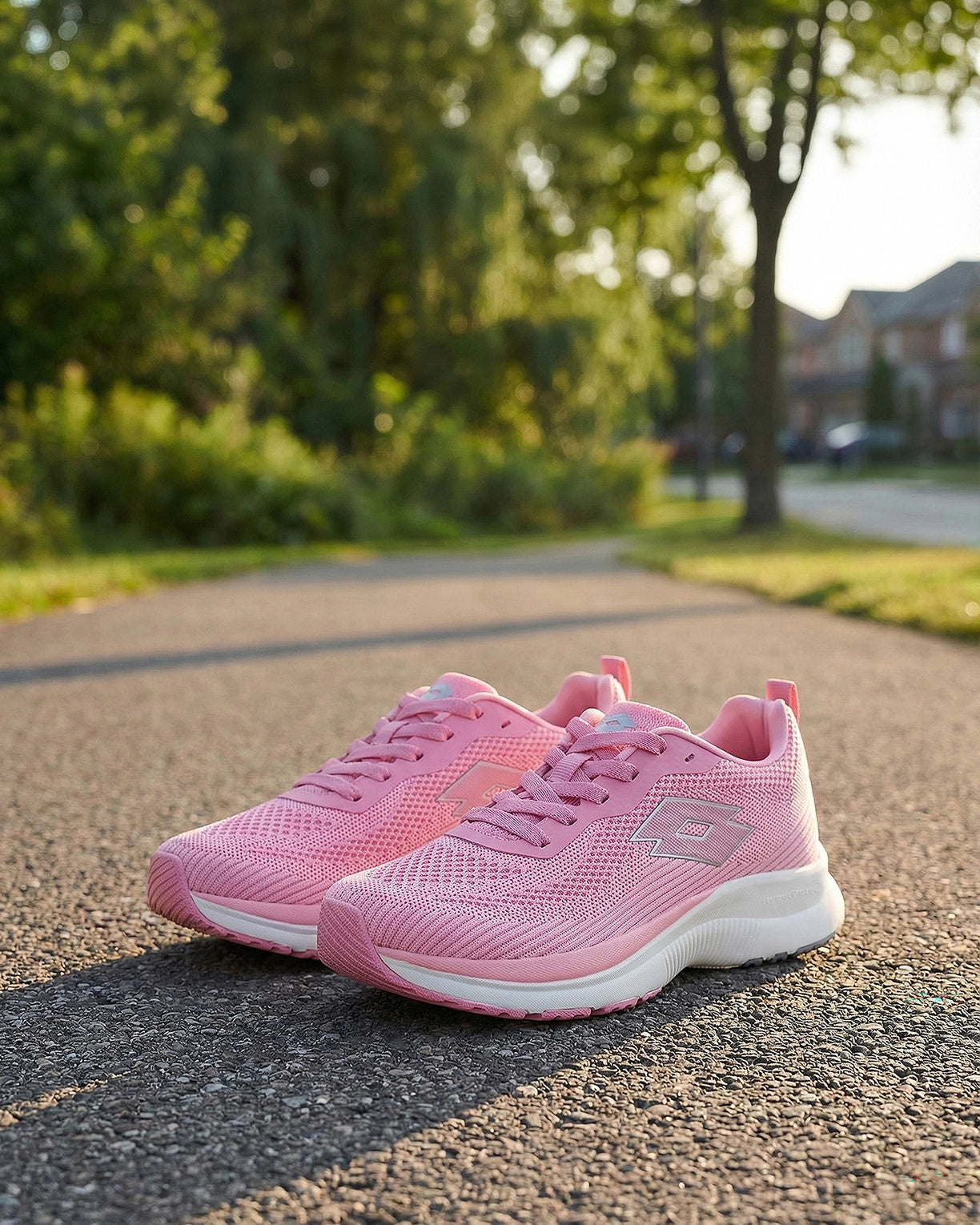 Women Lotto Atleta Shift - Sea Pink-Star White Running Shoes0