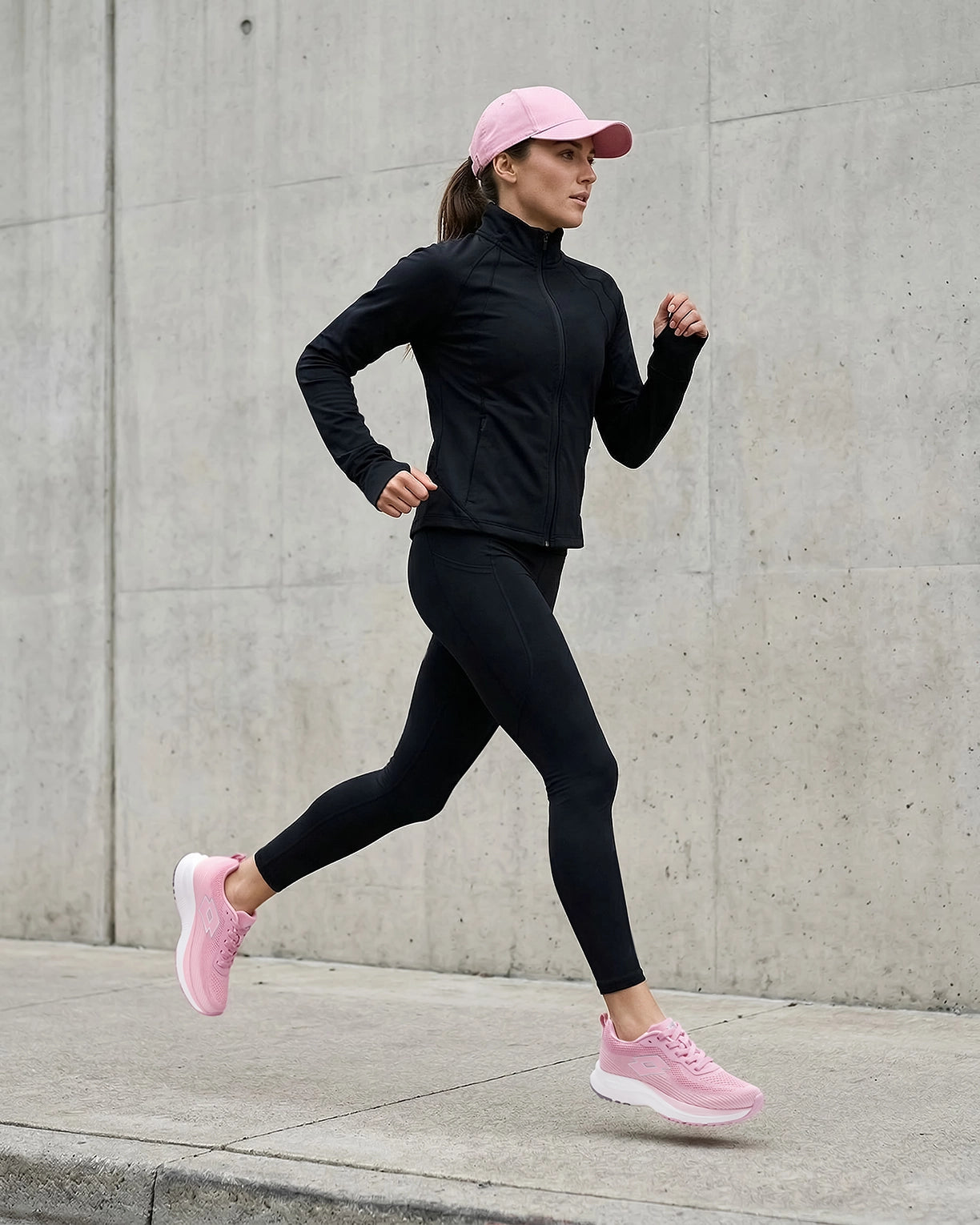 Women Lotto Atleta Shift - Sea Pink-Star White Running Shoes4
