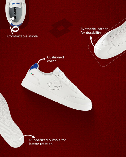 Men's Lotto Impulso Citta - Star White-Turkish Sea