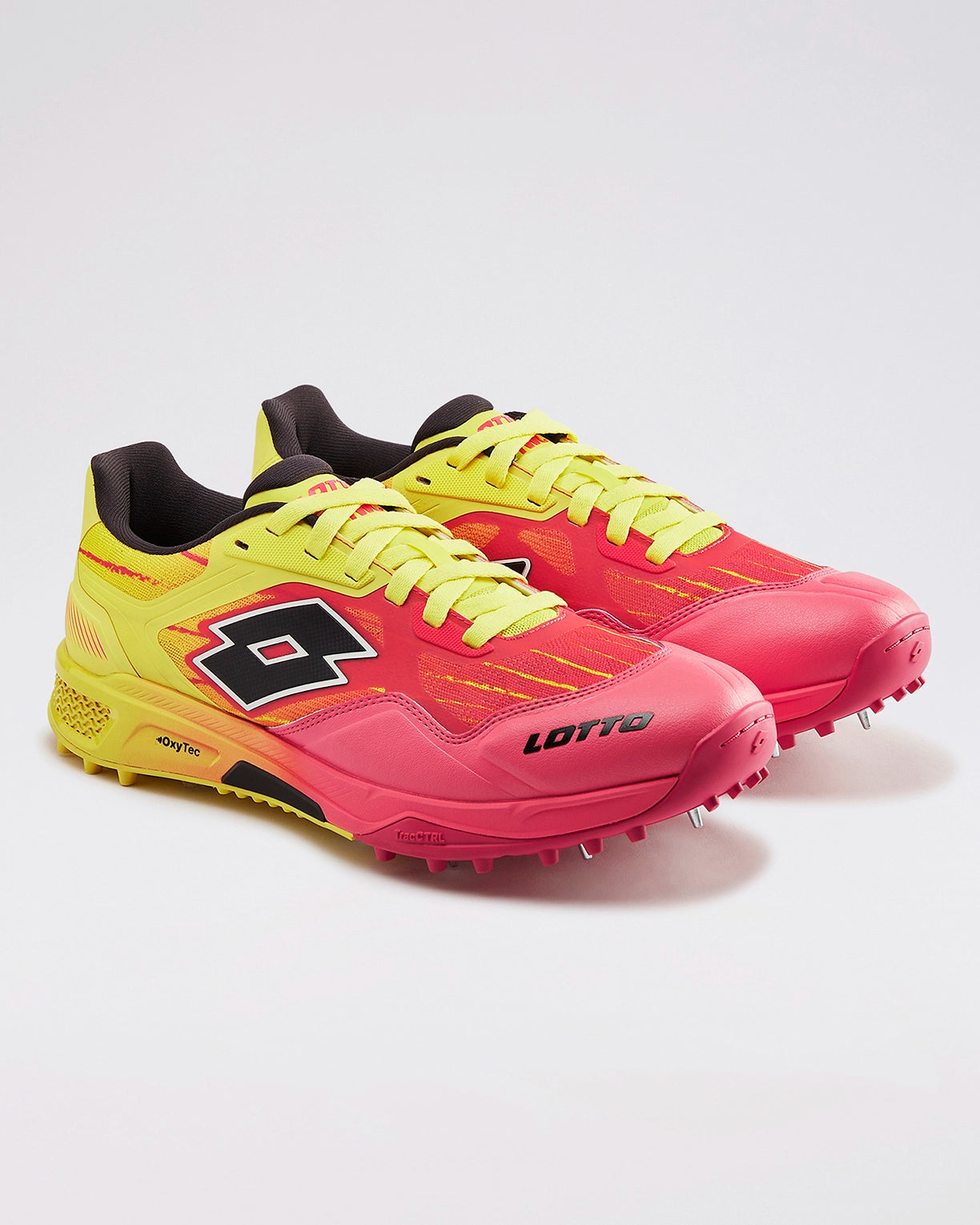 Men Lotto Supershot Fire Dragon: Cricket Batting Spike - Red-Yellow Cricket Shoes3