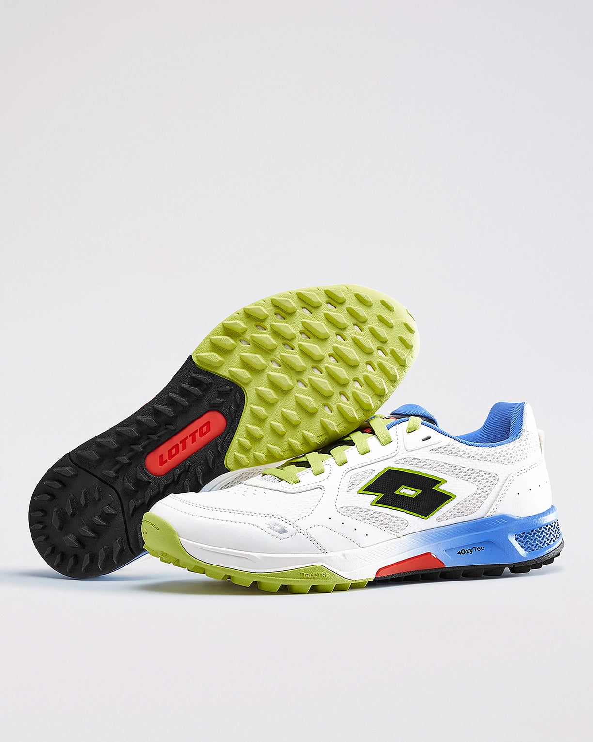 Men Lotto Blaze Hit Blizzard: Cricket Trainer - White-Blue Cricket Shoes0