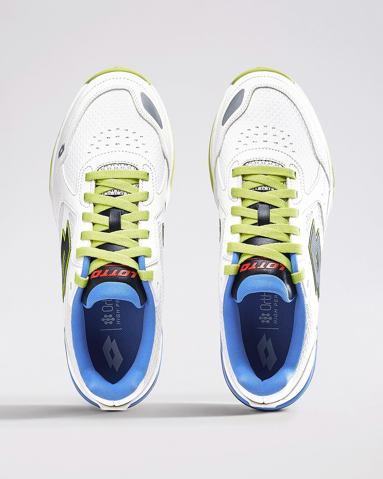 Men Lotto Blaze Hit Blizzard: Cricket Trainer - White-Blue Cricket Shoes6