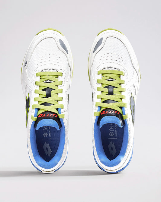 Men Lotto Blaze Hit Blizzard: Cricket Trainer - White-Blue Cricket Shoes 1