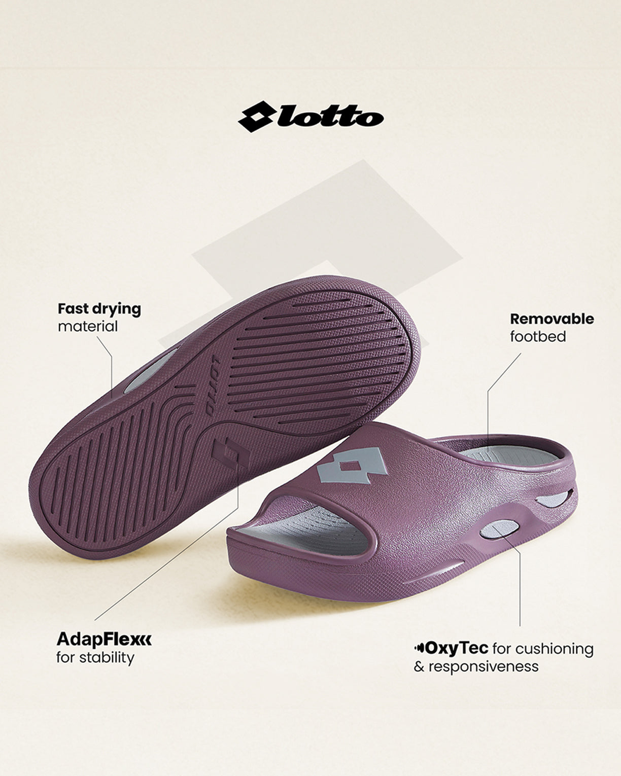 Esotica Slide - Flint-Glacier Grey