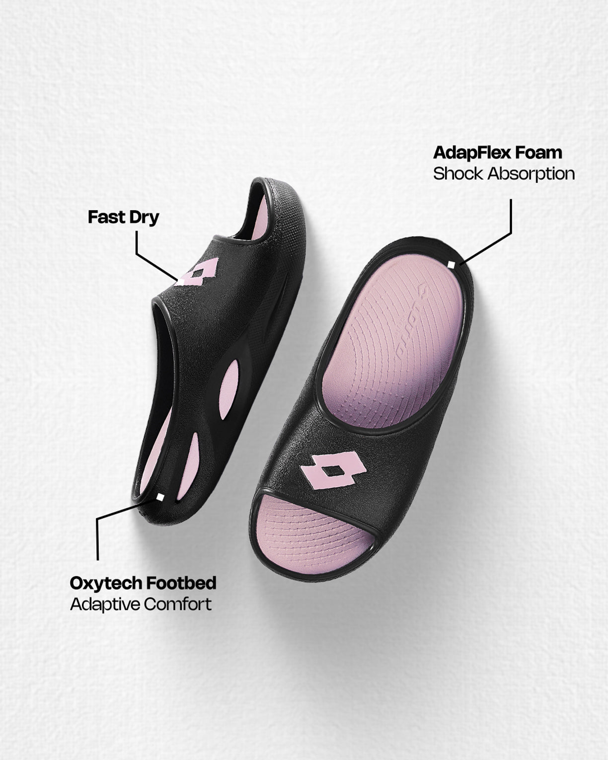 Esotica Slide - Black Beauty-Light Lilac