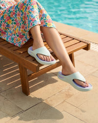 Women Lotto Esotica Flip - Clearly Aqua - Purple Heather Slippers 1