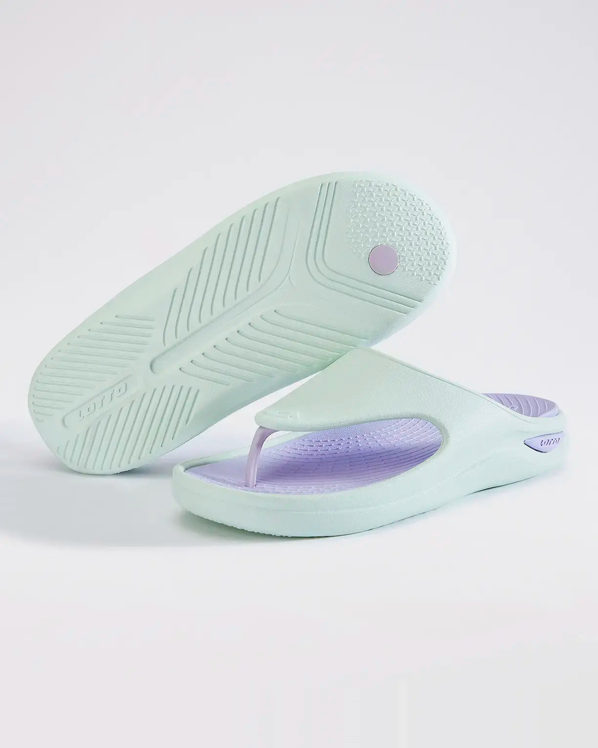 Women Lotto Esotica Flip - Clearly Aqua - Purple Heather Slippers6