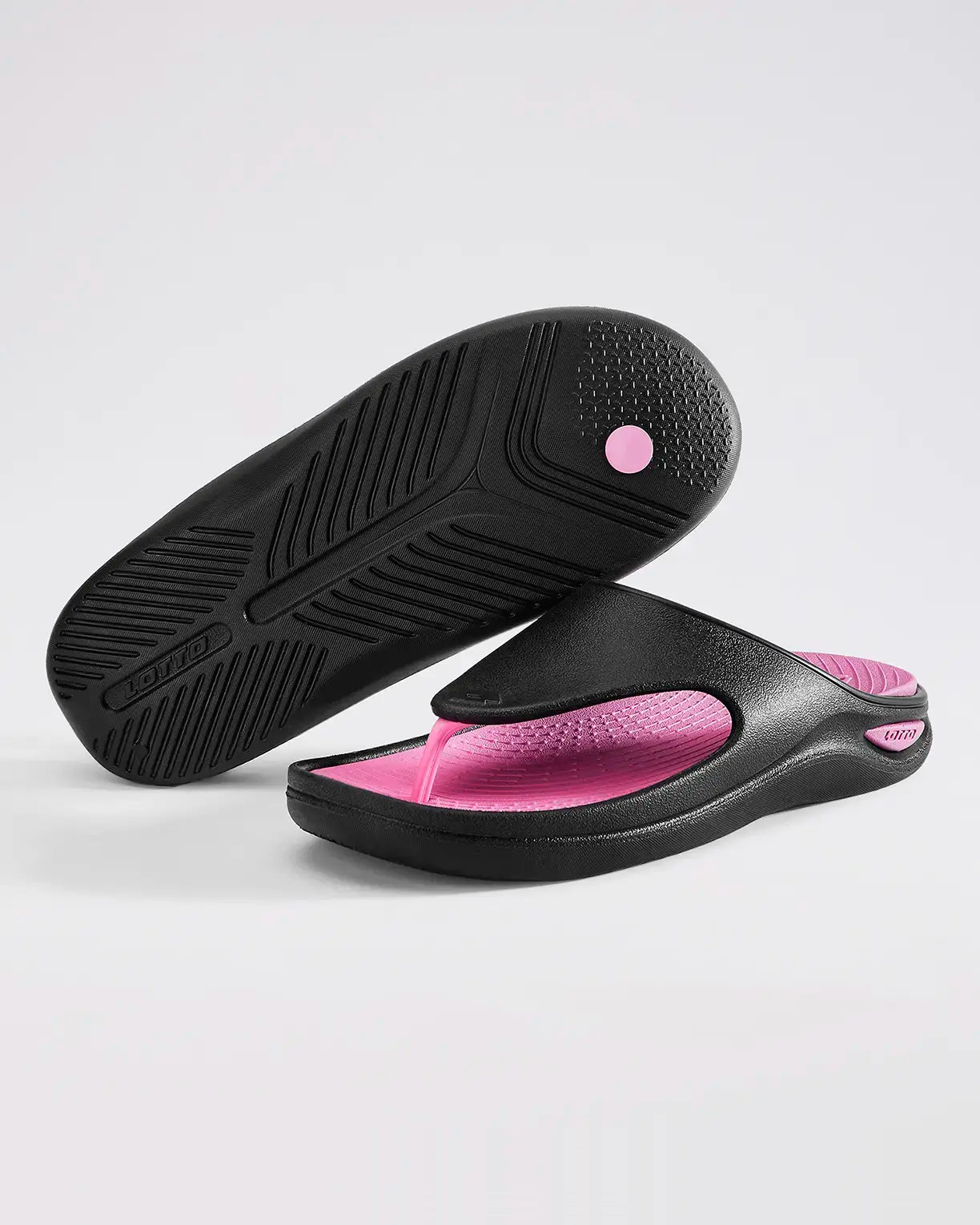 Women Lotto Esotica Flip - Black Beauty - Shocking Pink Slippers6