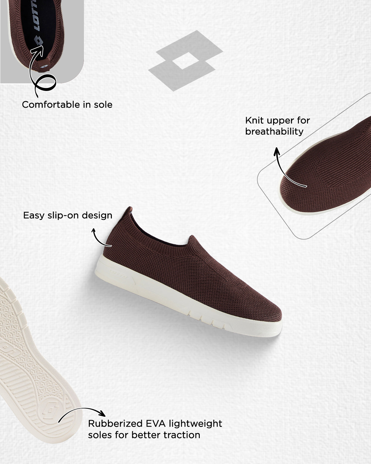 Impulso Slip-on - Deep Mahogany-Gardenia