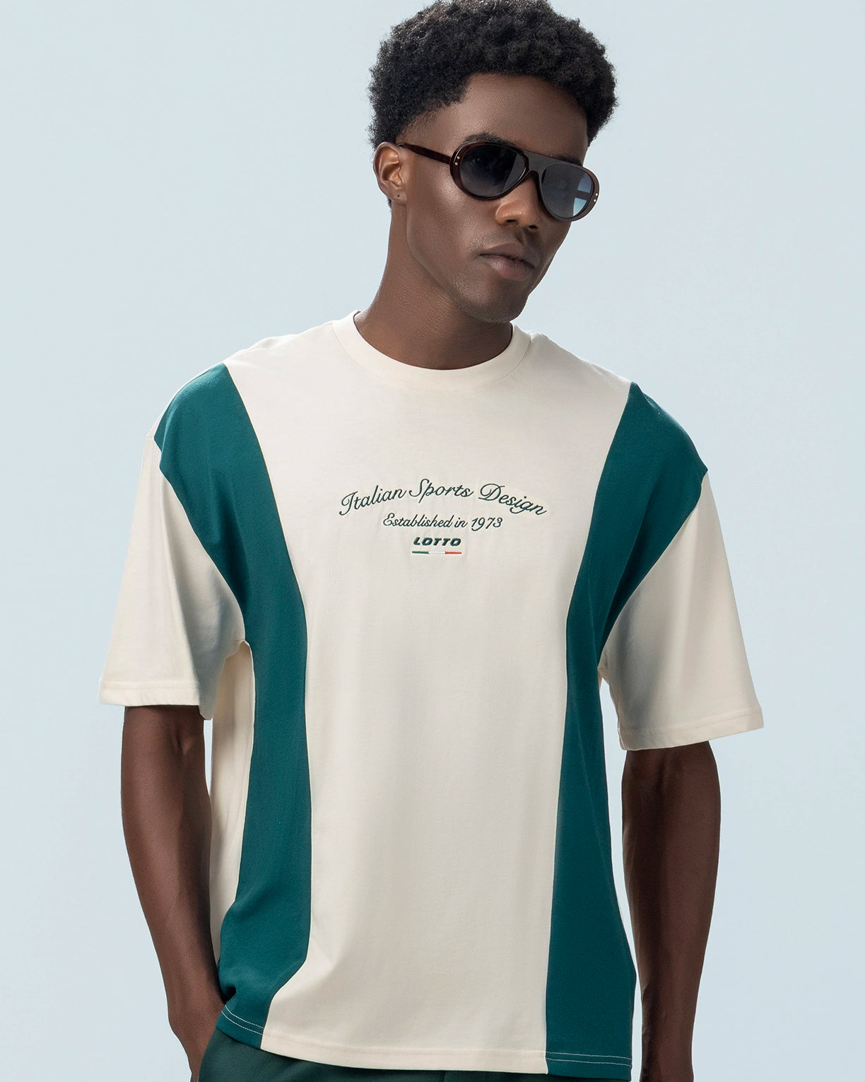League Colourblock Tee - Birch