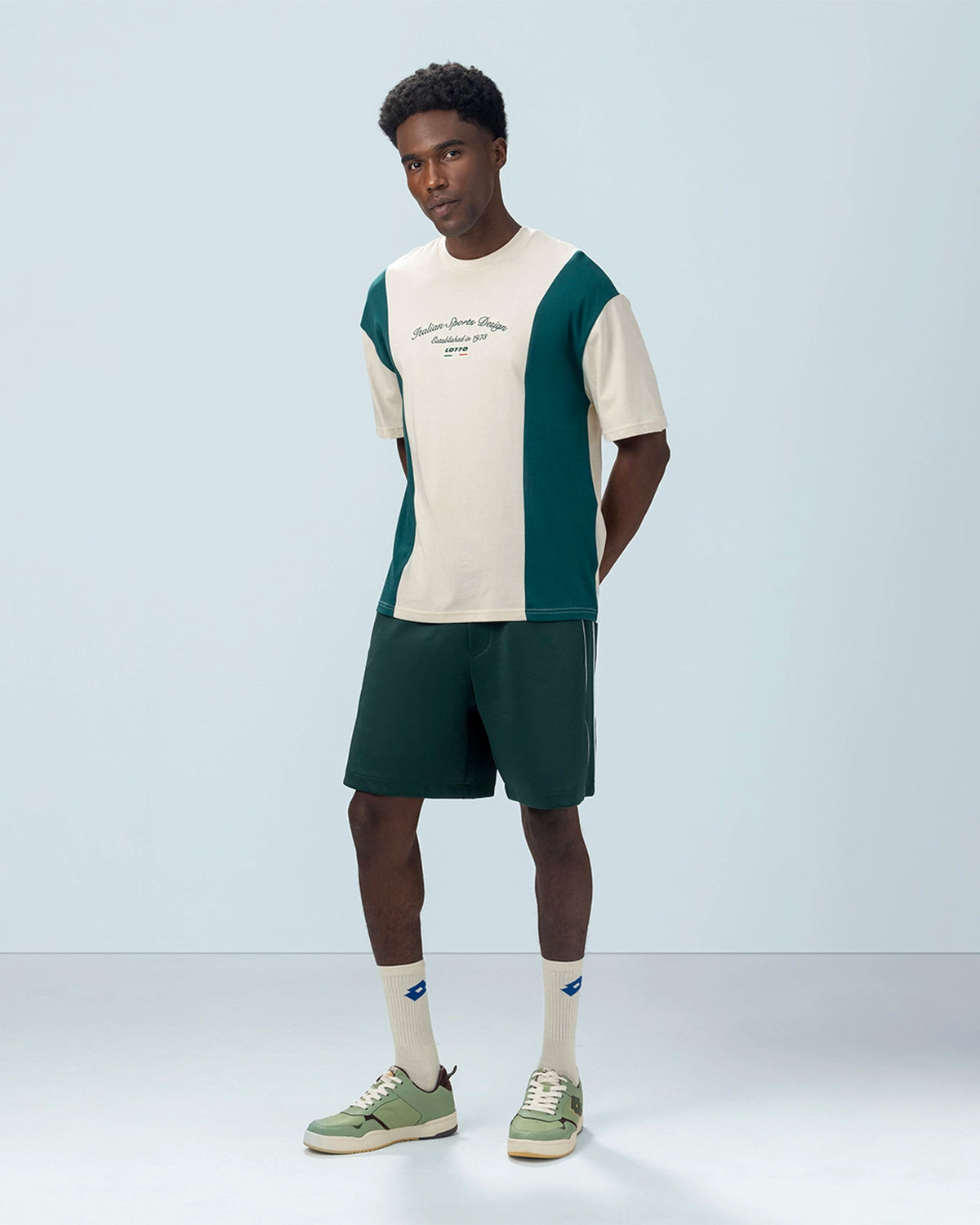 League Colourblock Tee - Birch