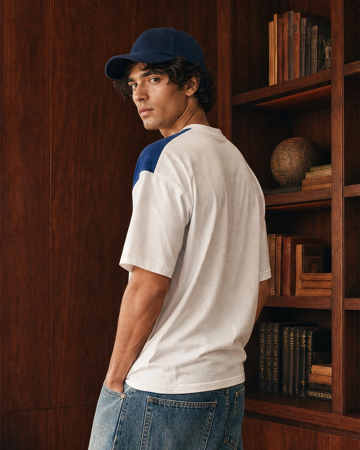 Colourblock Tee - Bright White